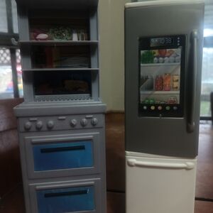 Barbie Gray and Blue Kitchen Set